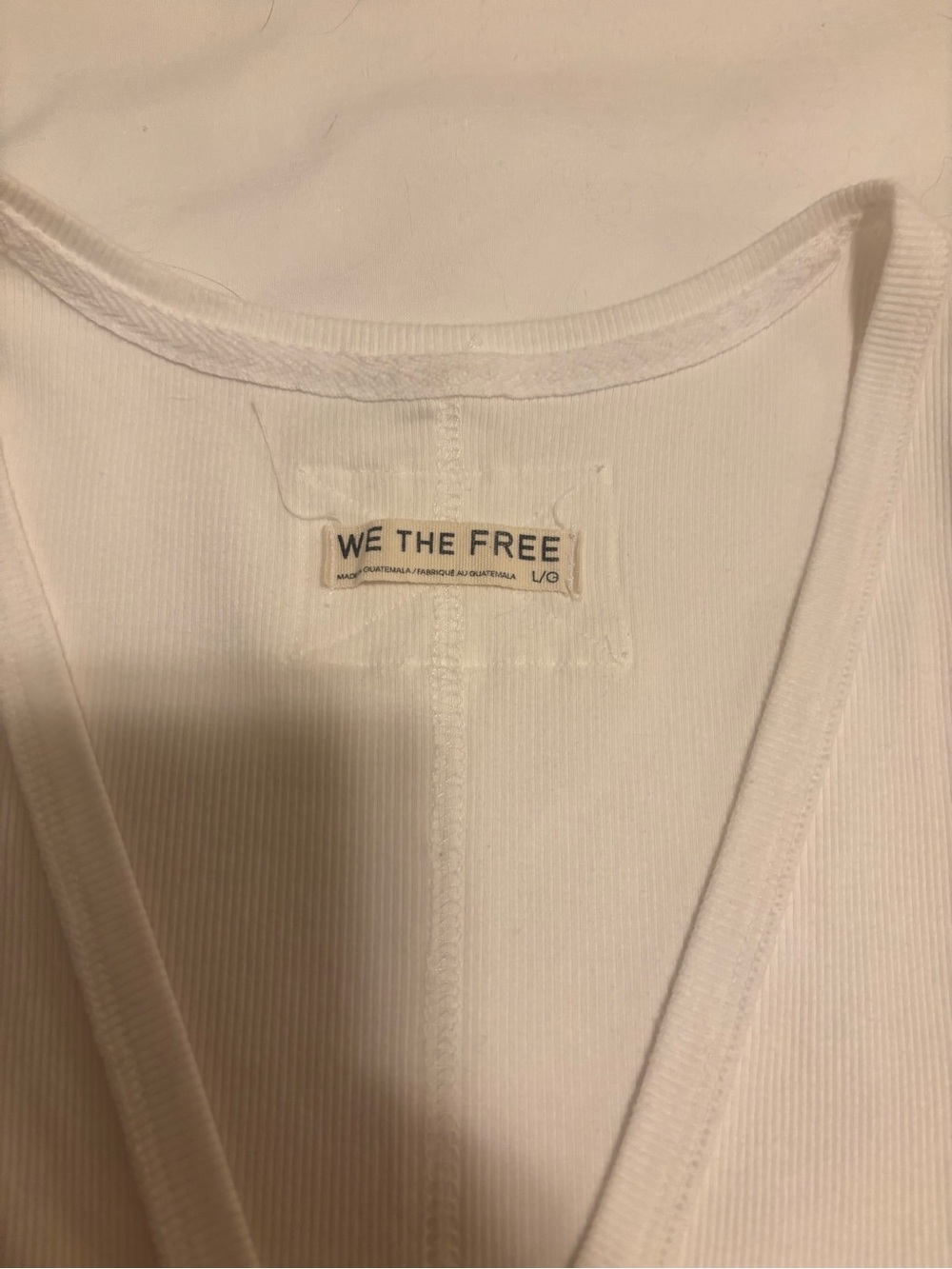 We The Free Cream V-Neck Ribbed Tank Top - Picture 3 of 6